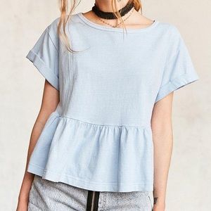 UO Kimchi Blue peplum baby doll top